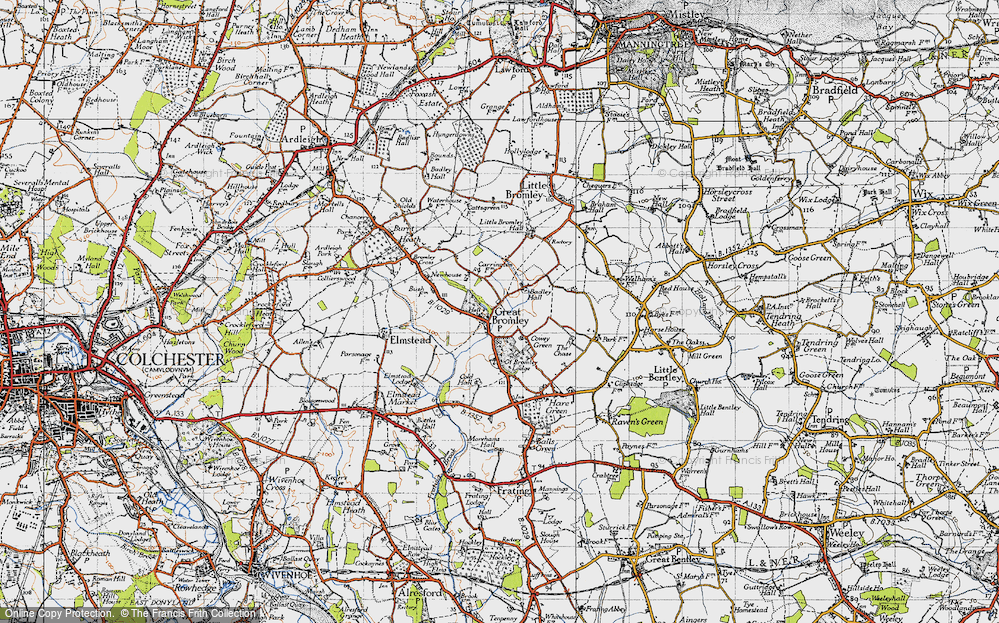 Old Map of Great Bromley, 1945 in 1945