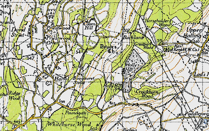 Old map of Great Buckland in 1946
