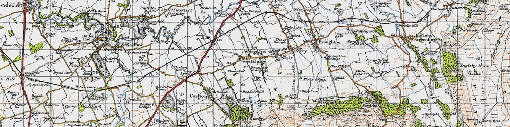 Old map of Busby Moor in 1947