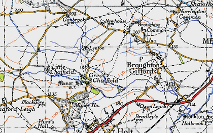 Old map of Great Chalfield in 1946