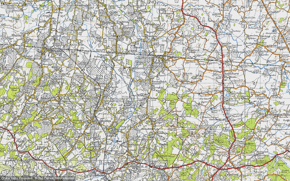 Old Map of Great Cheveney, 1940 in 1940