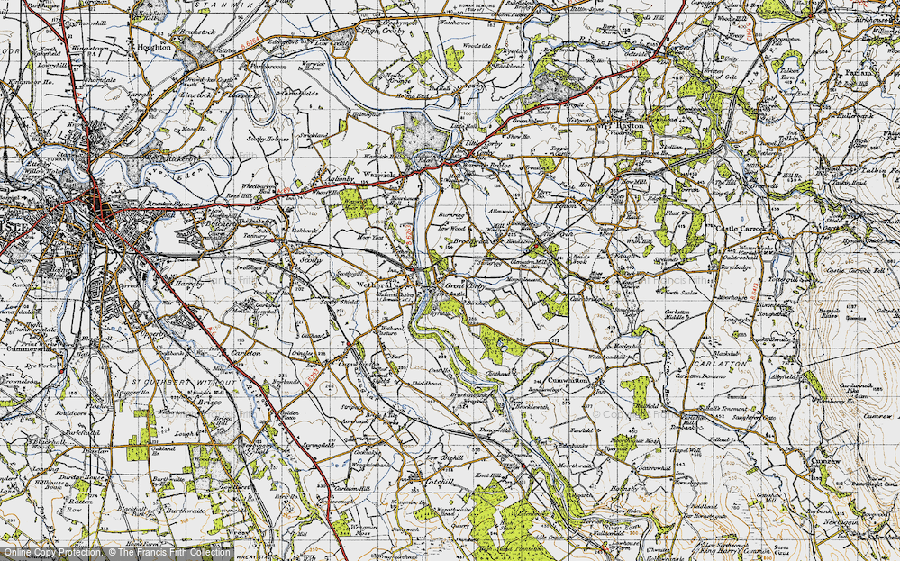 Old Map of Great Corby, 1947 in 1947