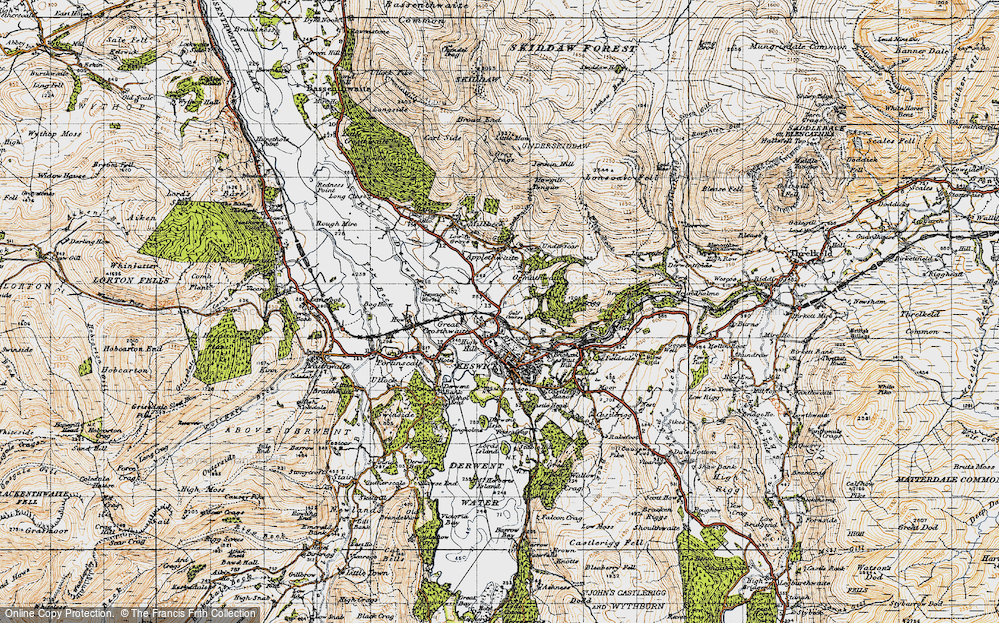 Old Map of Great Crosthwaite, 1947 in 1947
