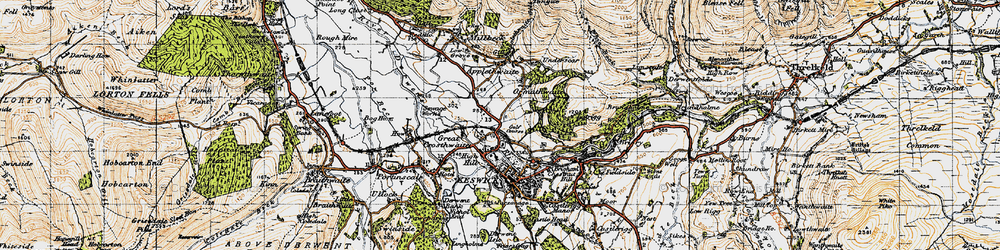 Old map of Great Crosthwaite in 1947