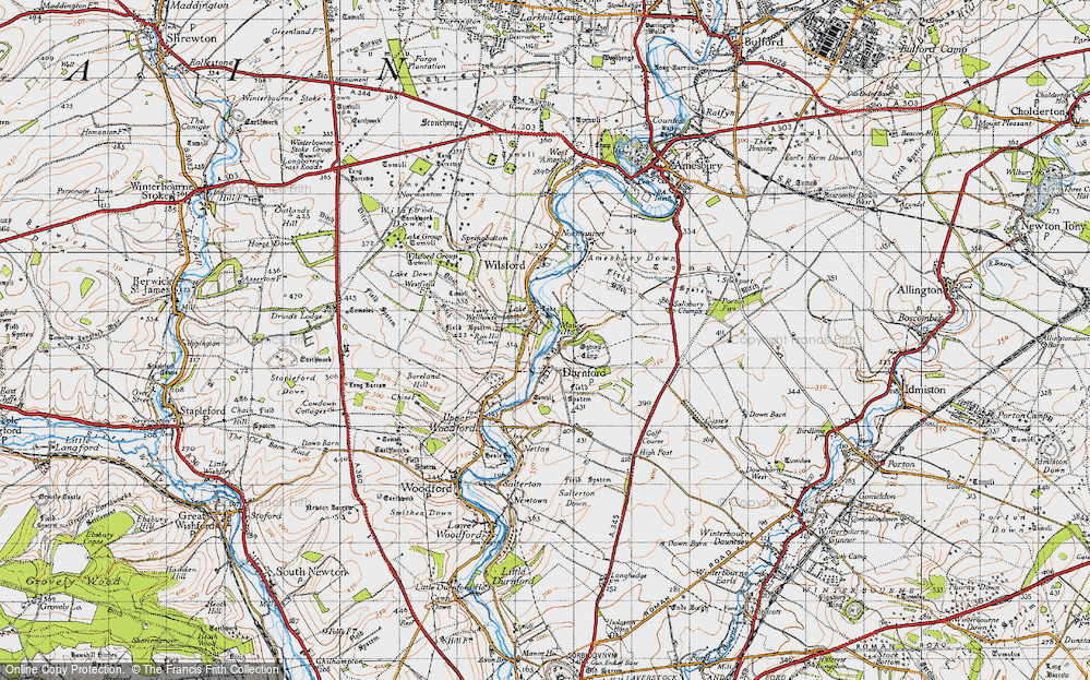 Historic Ordnance Survey Map of Great Durnford, 1940