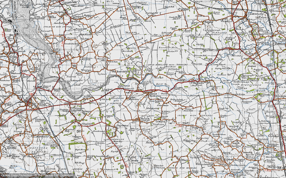 Old Map of Great Eccleston, 1947 in 1947