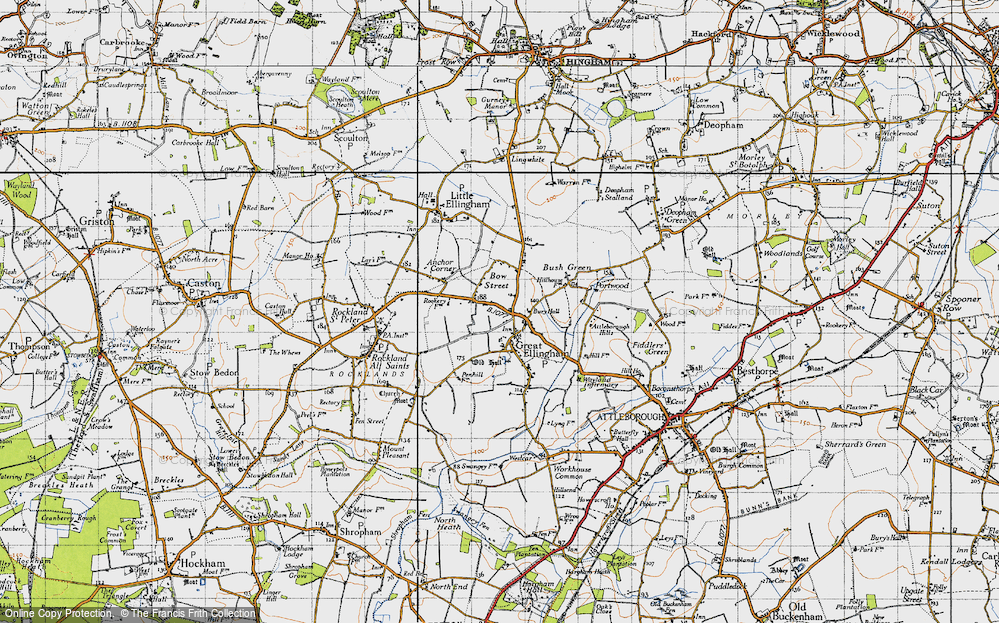 Old Map of Great Ellingham, 1946 in 1946