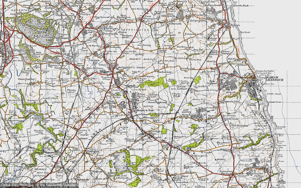 Old Map of Great Eppleton, 1947 in 1947