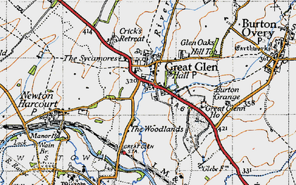 Old map of Great Glen in 1946