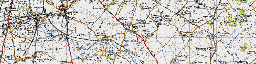 Old map of Great Glen in 1946
