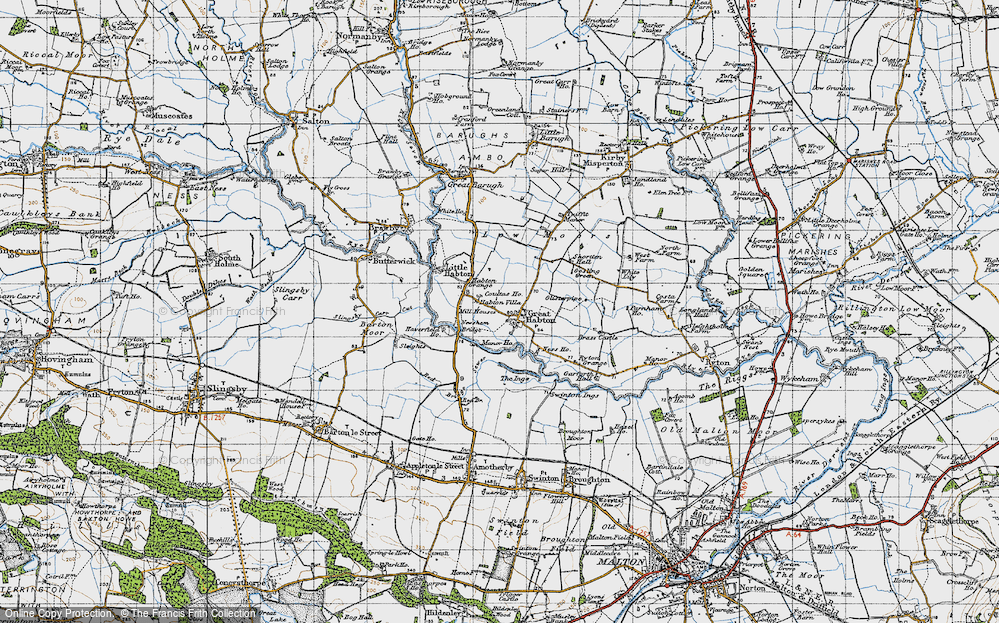 Old Map of Great Habton, 1947 in 1947