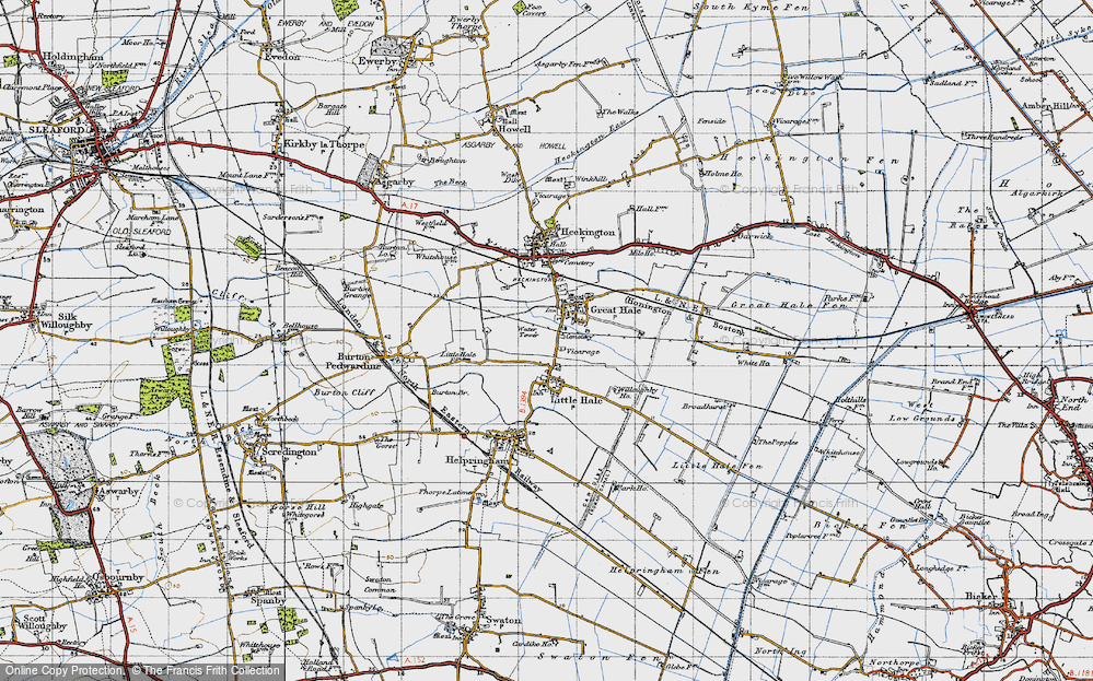 Old Map of Great Hale, 1946 in 1946