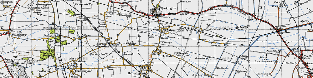 Old map of Great Hale in 1946