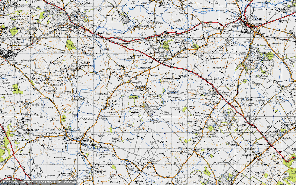 Old Map of Great Haseley, 1947 in 1947