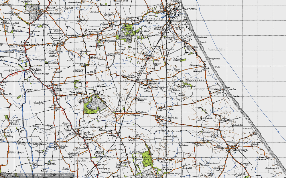Old Map of Great Hatfield, 1947 in 1947