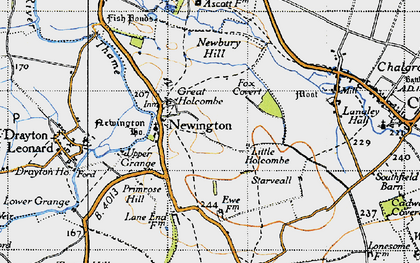 Old map of Great Holcombe in 1947