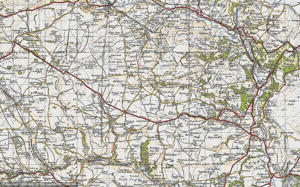 Old Map of Great Hucklow, 1947 in 1947