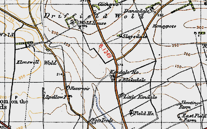 Old map of Great Kendale in 1947