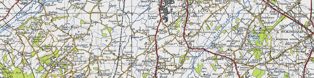 Old map of Great Lea Common in 1940