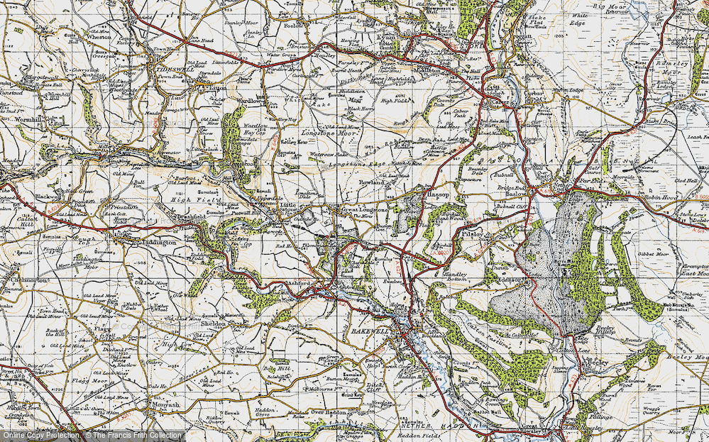 Old Map of Great Longstone, 1947 in 1947