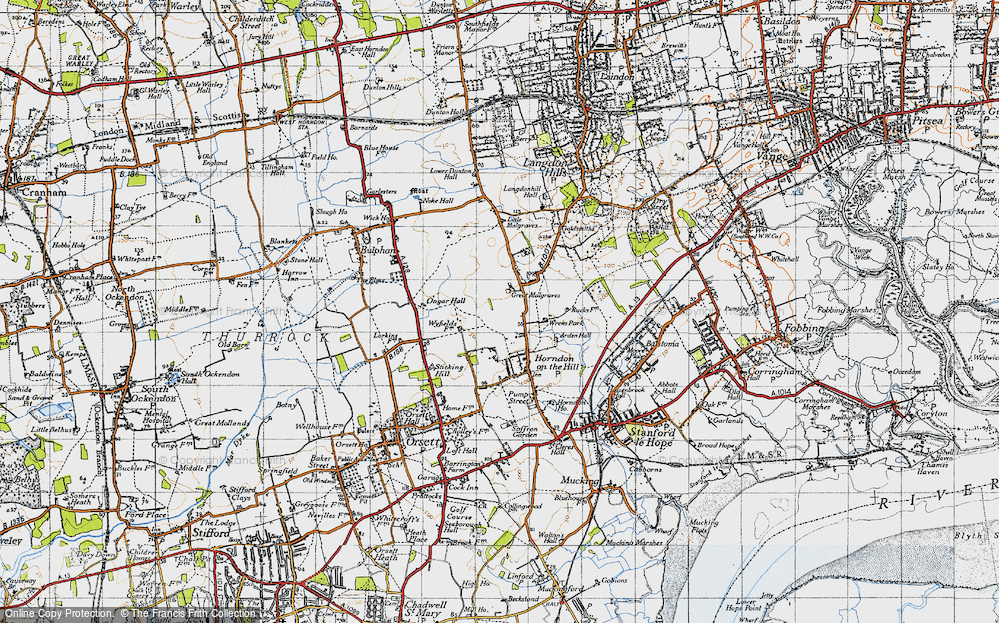 Old Map of Great Malgraves, 1946 in 1946