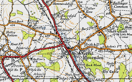 Old map of Great Missenden in 1946