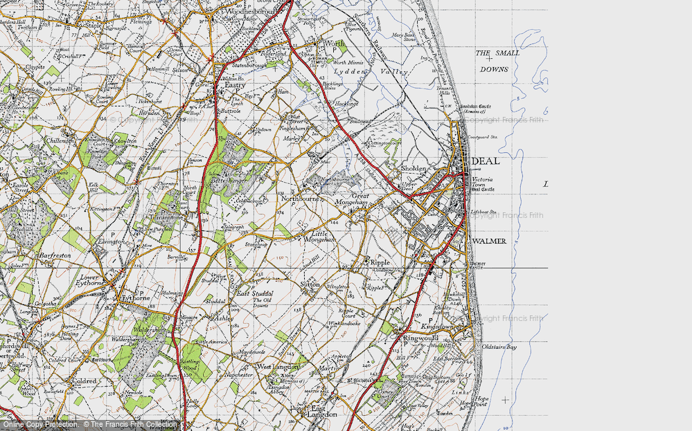 Old Map of Great Mongeham, 1947 in 1947