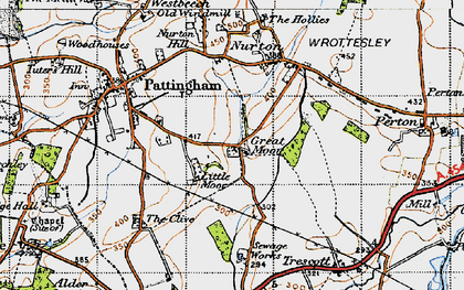 Old map of Great Moor in 1946