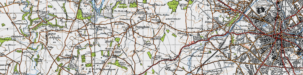 Old map of Great Moor in 1946