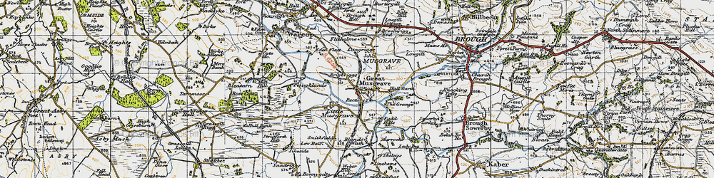 Old map of Blands Wath in 1947