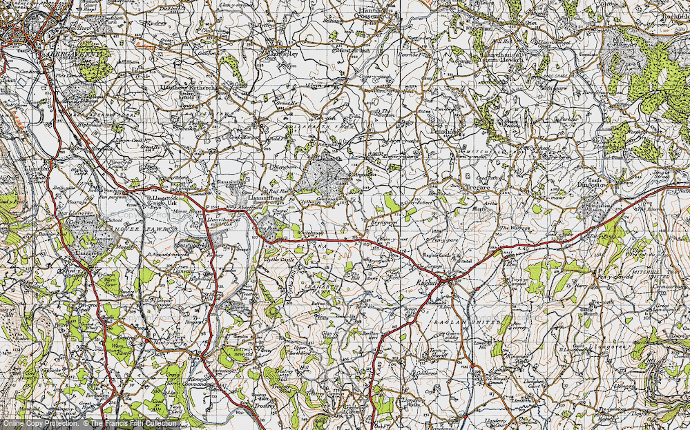 Old Map of Great Oak, 1946 in 1946