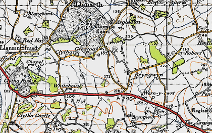 Old map of Great Oak in 1946