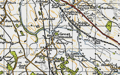 Old map of Great Ormside in 1947