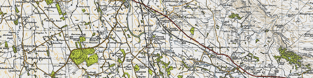 Old map of Great Ormside in 1947