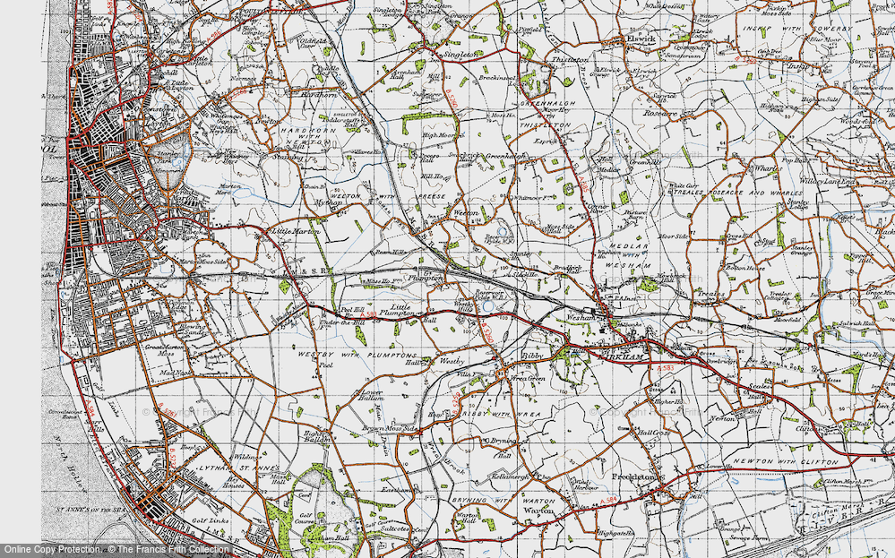 Old Map of Great Plumpton, 1947 in 1947
