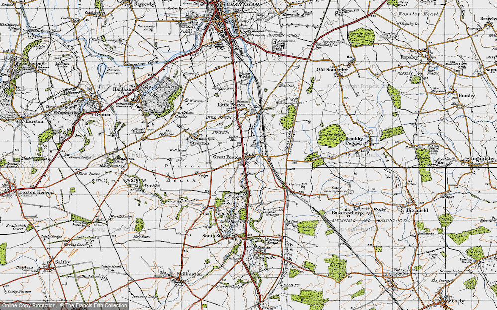 Old Map of Great Ponton, 1946 in 1946