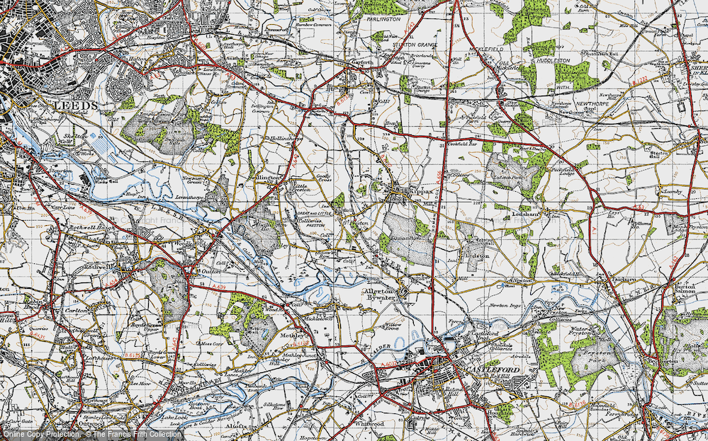 Old Map of Great Preston, 1947 in 1947