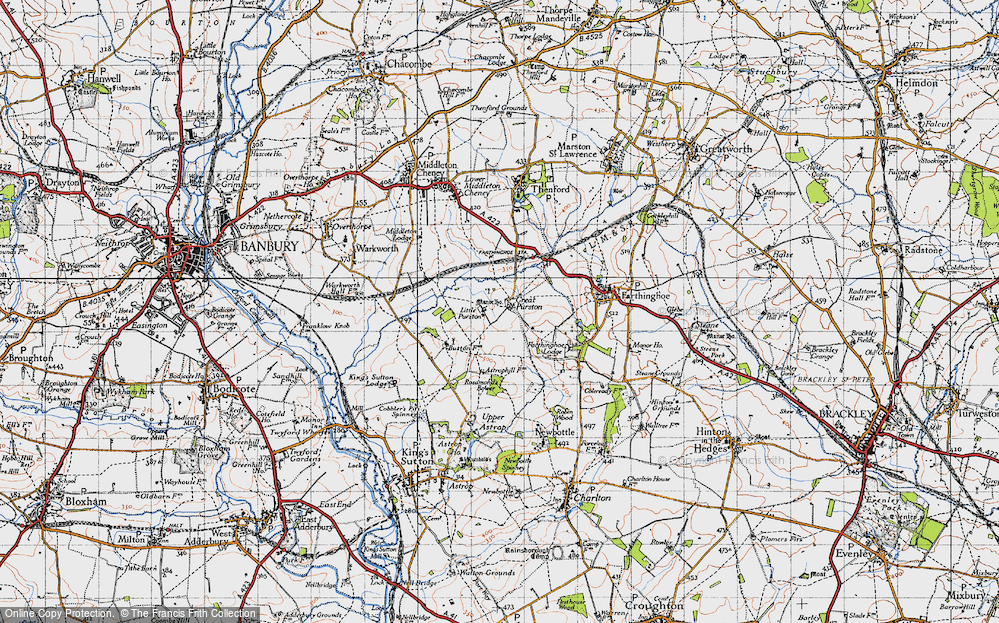 Old Map of Great Purston, 1946 in 1946