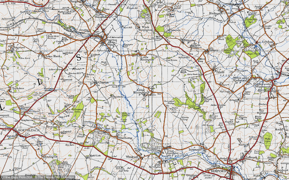 Old Map of Great Rissington, 1946 in 1946