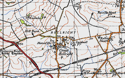 Old map of Great Rollright in 1946
