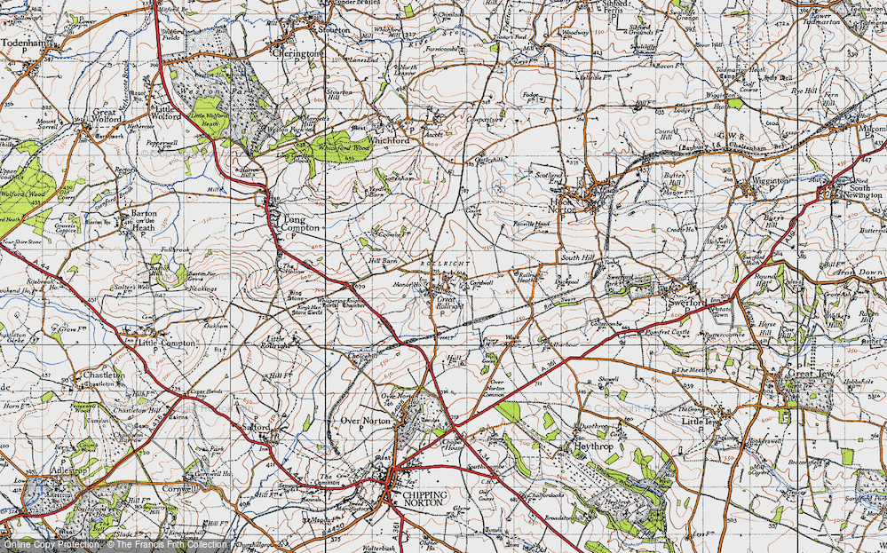 Historic Ordnance Survey Map of Great Rollright, 1946