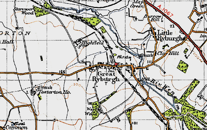 Old map of Great Ryburgh in 1946