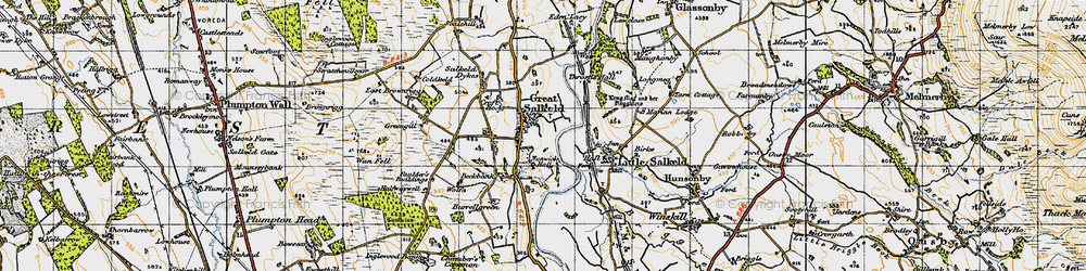 Old map of Great Salkeld in 1947