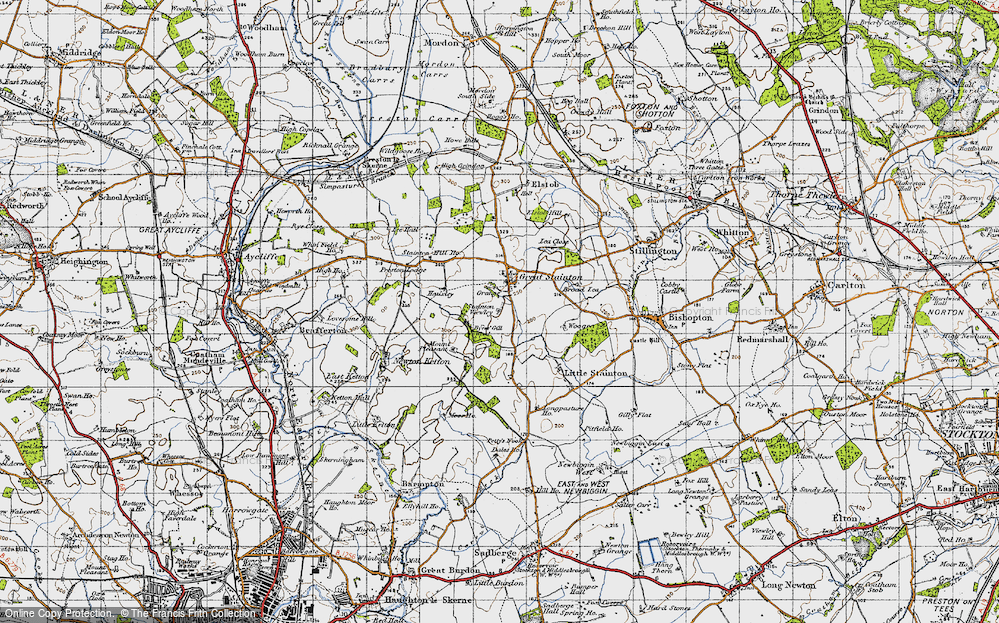 Old Map of Great Stainton, 1947 in 1947