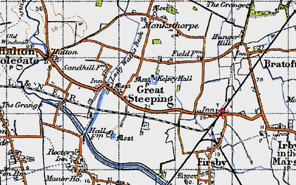 Old map of Great Steeping in 1946
