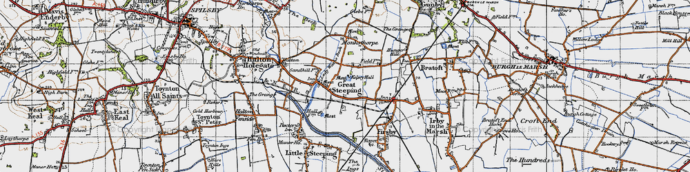 Old map of Great Steeping in 1946