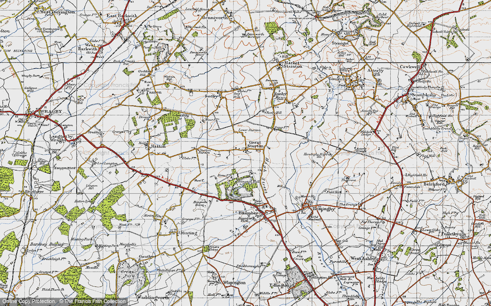 Old Map of Great Sturton, 1946 in 1946