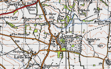 Old map of Great Tew Park in 1946