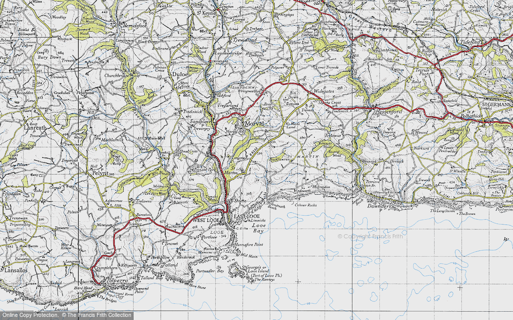 Old Map of Great Tree, 1946 in 1946