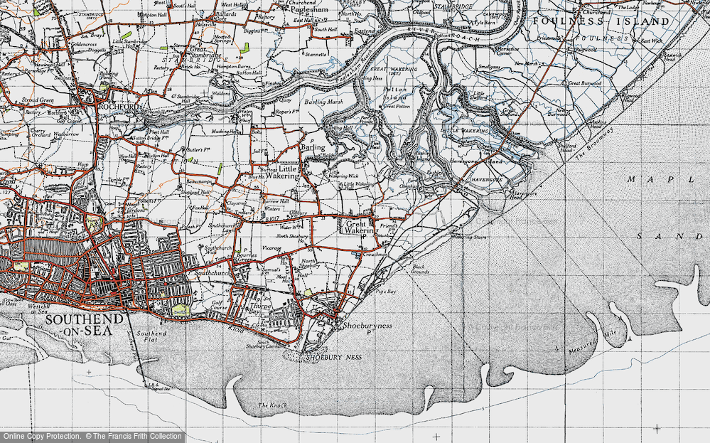 Old Map of Great Wakering, 1945 in 1945